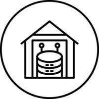 ícone de vetor de data warehouse