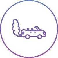 ícone de vetor de poluição de carro