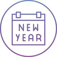 Novo ano calendário vetor ícone