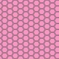 simples abstrato Preto cor hexágono polígono padronizar em Leve Rosa fundo vetor