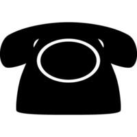 velho telefone ícone Preto vetor