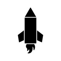Ícone de vetor de foguete de lápis