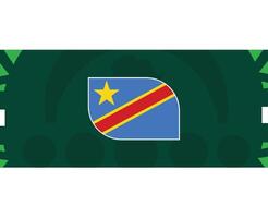 dr Congo emblema bandeira africano nações 2023 equipes países africano futebol símbolo logotipo Projeto vetor ilustração