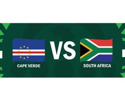 capa verde e sul África Combine bandeiras fita africano nações 2023 emblemas equipes países africano futebol símbolo logotipo Projeto vetor ilustração