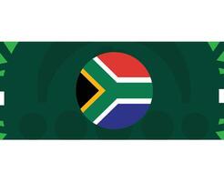 sul África bandeira emblema africano nações 2023 equipes países africano futebol símbolo logotipo Projeto vetor ilustração