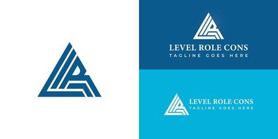 abstrato lr ou rl inicial logotipo Projeto vetor gráfico idéia criativo dentro azul cor isolado em uma branco fundos. carta lr logotipo aplicado para luxo real Estado companhia logotipo Projeto inspiração modelo