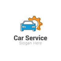 vetor o negócio logotipo Projeto carro e engrenagem carro serviço símbolo.