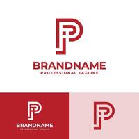 carta pj moderno logotipo, adequado para o negócio com pj ou jp iniciais vetor