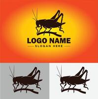 katydid logotipo vetor arte ícone gráficos para o negócio marca ícone katydid logotipo modelo