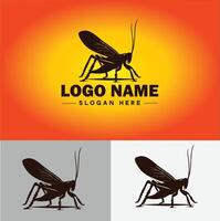 katydid logotipo vetor arte ícone gráficos para o negócio marca ícone katydid logotipo modelo