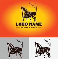 katydid logotipo vetor arte ícone gráficos para o negócio marca ícone katydid logotipo modelo