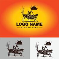 katydid logotipo vetor arte ícone gráficos para o negócio marca ícone katydid logotipo modelo