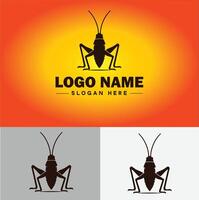 katydid logotipo vetor arte ícone gráficos para o negócio marca ícone katydid logotipo modelo