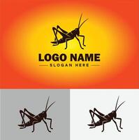 katydid logotipo vetor arte ícone gráficos para o negócio marca ícone katydid logotipo modelo