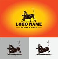 katydid logotipo vetor arte ícone gráficos para o negócio marca ícone katydid logotipo modelo