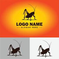 katydid logotipo vetor arte ícone gráficos para o negócio marca ícone katydid logotipo modelo