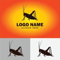 katydid logotipo vetor arte ícone gráficos para o negócio marca ícone katydid logotipo modelo