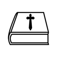 Bíblia ícone vetor. religião ilustração placa. fé símbolo ou logotipo. vetor