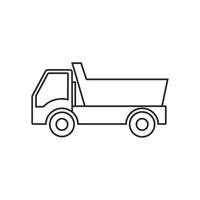 caminhão ícone vetor. construção ilustração placa. Remessa símbolo ou logotipo. vetor