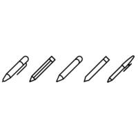 lápis ícone vetor definir. caneta ilustração placa coleção. escrever símbolo ou logotipo.