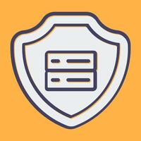 ícone de vetor de proteção de dados