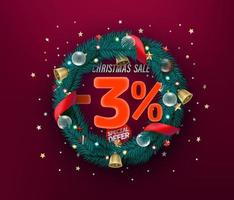 banner de promoção de vetor de oferta especial de venda de Natal.