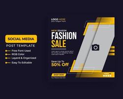 criativo moda venda banne mídia social post e web banner design pro download vetor