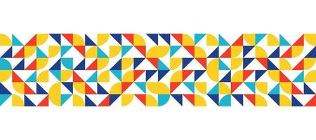 triângulo amarelo hipster geométrico mosaico bandeira Projeto fundo vetor
