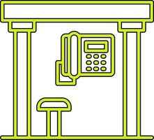 Telefone caixa vecto ícone vetor