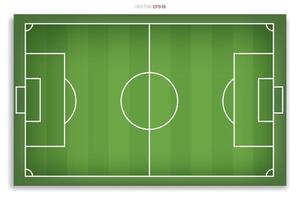 campo de futebol ou fundo do campo de futebol. vetor quadra verde para criar jogo de futebol. vetor.