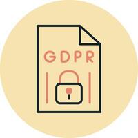 gdpr vecto ícone vetor