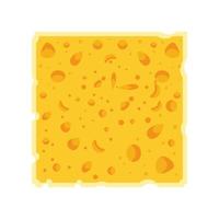 ícone de queijo quadrado vetor