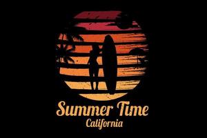 design da silhueta da Califórnia para o verão vetor