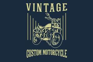 design de motocicleta vintage personalizado vetor