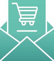 compras o email vecto ícone vetor