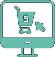 conectados compras vecto ícone vetor