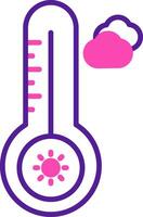 temperatura quente vecto ícone vetor