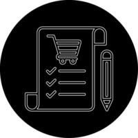 compras Lista vecto ícone vetor