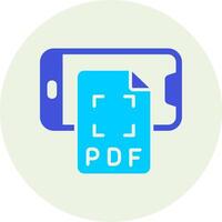 Smartphone pdf vecto ícone vetor