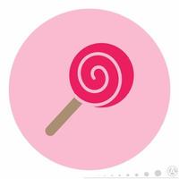 ícone de doces em estilo simples e colorido vetor
