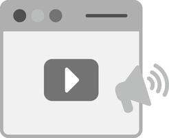 vídeo marketing vecto ícone vetor