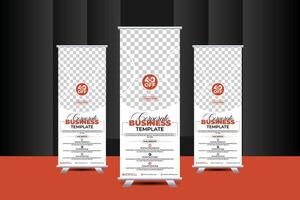 roll up banner design vetor