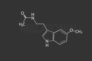 melatonina molecular esquelético químico Fórmula vetor