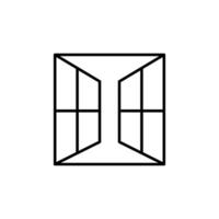 janela minimalista esboço ícone para lojas e lojas. adequado para livros, lojas, lojas. editável acidente vascular encefálico dentro minimalista esboço estilo. símbolo para Projeto vetor