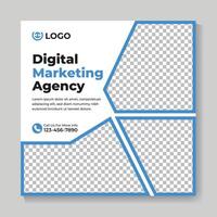 moderno digital marketing agência social meios de comunicação postar Projeto criativo o negócio quadrado rede bandeira modelo vetor