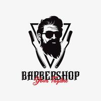 vetor logotipo vintage homem barbearia