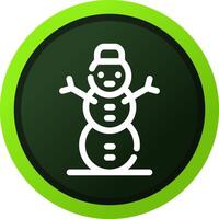 design de ícone criativo de boneco de neve vetor