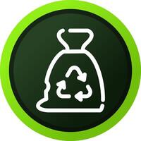 design de ícone criativo de saco de lixo vetor