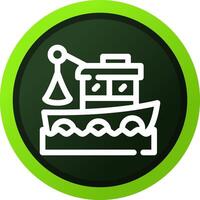 design de ícone criativo de barco de pesca vetor