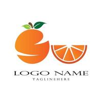 laranja logotipo vetor modelo